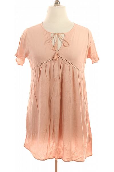 BODY FLIRT Růžové letní šaty boho ažurové volné s třásněmi Vel. 44 | BODY FLIRT | obrázek 2