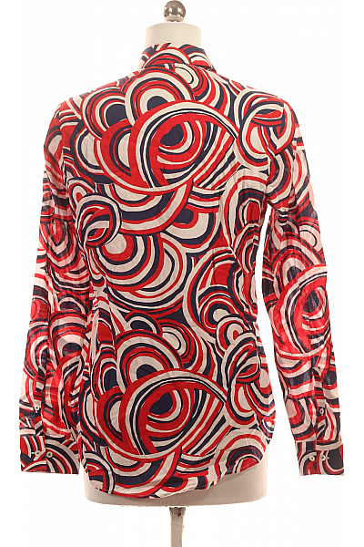 van Laack Dámská košile dlouhý rukáv červená modrá bílá vzorovaná retro Vel. 36 | van Laack | obrázek 3