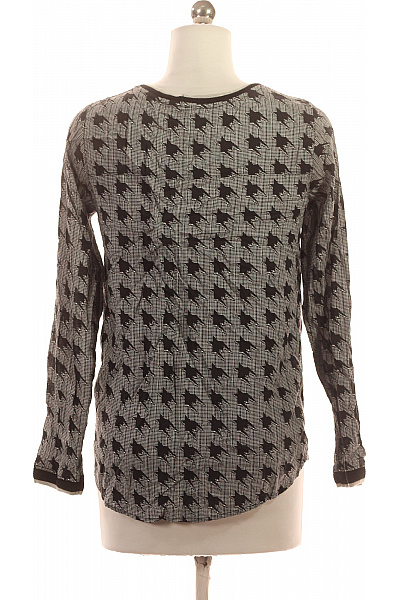 CECIL Dámská halenka dlouhý rukáv černobílá vzorovaná propínací s výstřihem do V Vel. XS | CECIL | obrázek 3