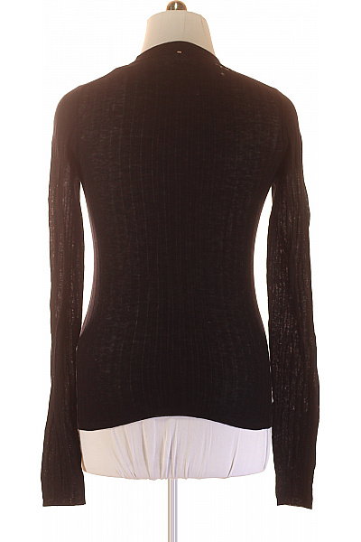 Jednoduché Dámské Tričko Vlněné Černé Sportmax Vel. L | sportmax | obrázek 2