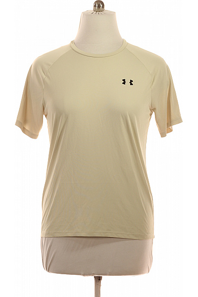 UNDER ARMOUR Pánské tričko béžové s krátkým raglánový rukáv s kulatým výstřihem fitness Vel. M | UNDER ARMOUR | obrázek 2