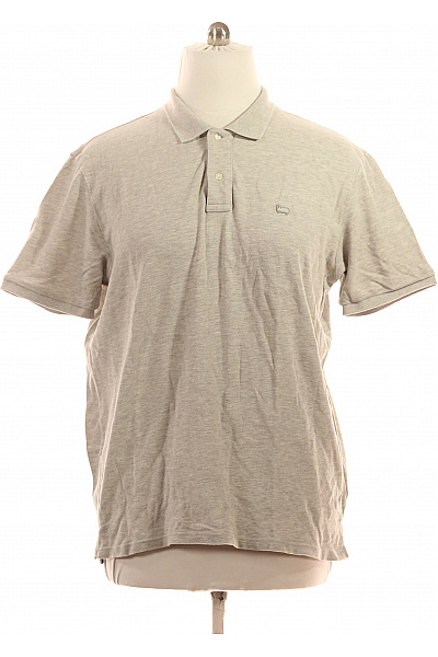 Woolrich Pánské Polo Tričko Krátký Rukáv Jednobarevné Béžové Basic Velikost Xl