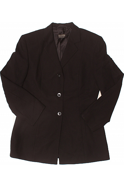 TAIFUN Černé Společenské Vypasované Sako Elegantní Business Prodloužené Vel. 38
