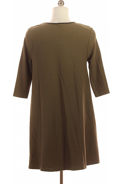 River Island Dámské khaki pletené tunikové šaty tříčtvrteční rukáv jednoduché Velikost 36 | River Island | obrázek 3