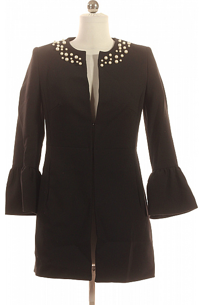 ZARA Krátký Dámský Kabát Černý Second hand Vel. S | ZARA | obrázek 2