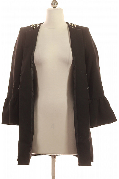 ZARA Krátký Dámský Kabát Černý Second hand Vel. S | ZARA | obrázek 4