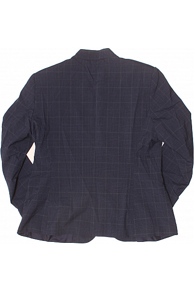 ZARA Polyesterové modré sako kostkované elegantní business jednořadé s jedním knoflíkem Vel. 42 | ZARA | obrázek 3