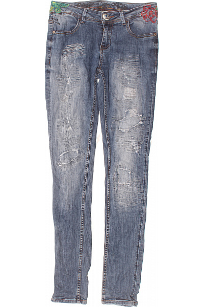DESIGUAL Dámské Džíny Modré Vel.  26