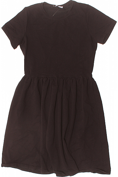 Tričkové  Šaty Černé Vel. 38 | basic | obrázek 2