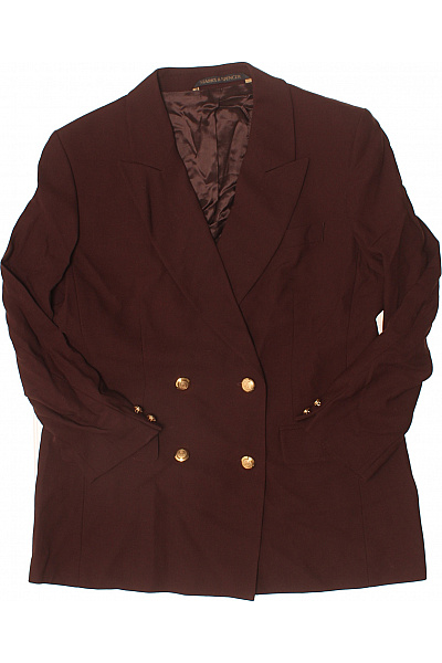 Marks & Spencer Dámské dvouřadé vínové sako elegantní business retro zlaté knoflíky Velikost 42 | Marks & Spencer | obrázek 2