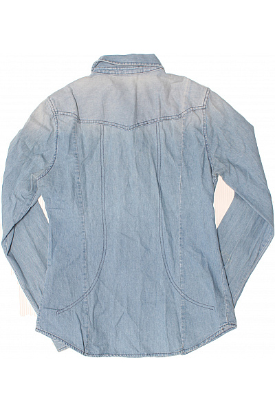 Dámská modrá riflová košile westernová s dlouhým rukávem Velikost M | Unimoda | obrázek 3