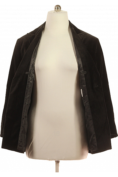 SELECTED Bavlněné černé sametové sako volnočasové jednořadé ležérní Vel. 54 | SELECTED | obrázek 4