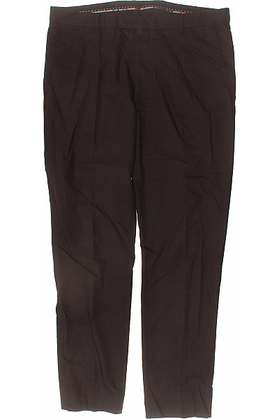 Pánské bavlněné oblekové kalhoty tmavě hnědé rovné elegantní business Velikost 42 | Unimoda | obrázek 2