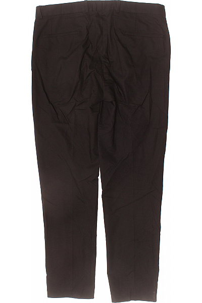 Pánské bavlněné oblekové kalhoty tmavě hnědé rovné elegantní business Velikost 42 | Unimoda | obrázek 3