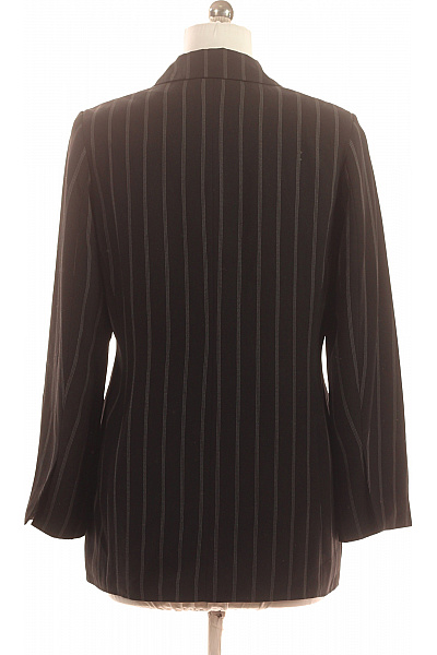 MALVIN Dámský černý blejzr pruhovaný elegantní business jednořadé prodloužené Velikost 40 | MALVIN | obrázek 2