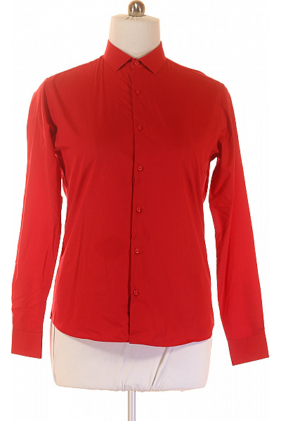 MOSS Pánská Košile Jednobarevná Červená | MOSS | obrázek 2