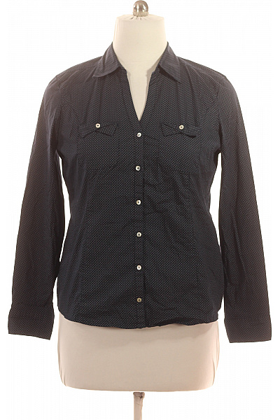 BONITA Dámská bavlněná košile modrá puntíkovaná dlouhý rukáv slim fit ležérní Velikost 44 | BONITA | obrázek 2