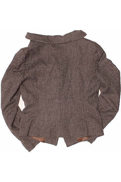 VANILIA Hnědé dvouřadé vlněné sako vypasované podzimní elegantní vzorované Vel. 40 | VANILIA | obrázek 3