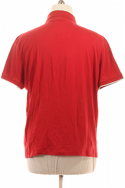Hugo Boss Pánské bavlněné červené polo tričko s krátkým rukávem a nápisem Vel. 3XL | Hugo Boss | obrázek 2
