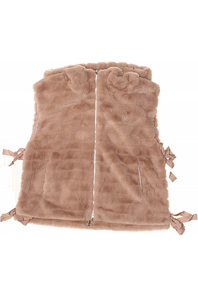 monari Dámská Béžová Chlupatá Kožešinová Teplá Vesta Zip Vel. 38 | monari | obrázek 2