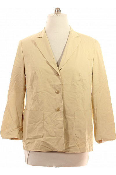 GERRY WEBER Dámský viskózový béžový blejzr ležérní jarní s 3/4 rukávem jednořadé Velikost 46 | GERRY WEBER | obrázek 2