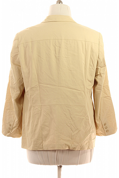 GERRY WEBER Dámský viskózový béžový blejzr ležérní jarní s 3/4 rukávem jednořadé Velikost 46 | GERRY WEBER | obrázek 3