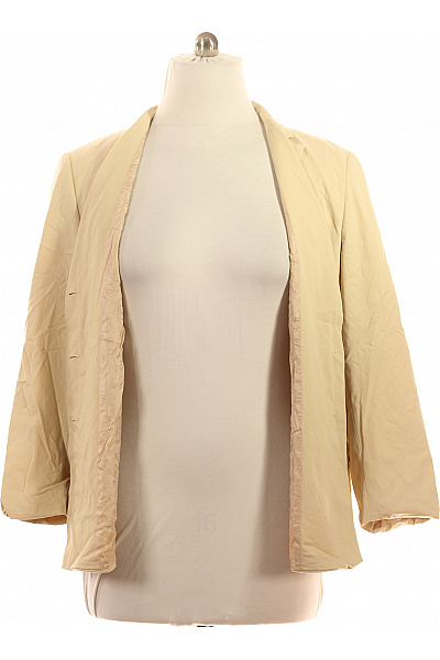 GERRY WEBER Dámský viskózový béžový blejzr ležérní jarní s 3/4 rukávem jednořadé Velikost 46 | GERRY WEBER | obrázek 4