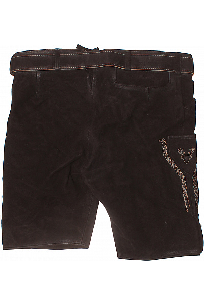 Trachtenmanufaktur Pánské Kraťasy Kožené Černé Vel. 50 | Trachtenmanufaktur | obrázek 3