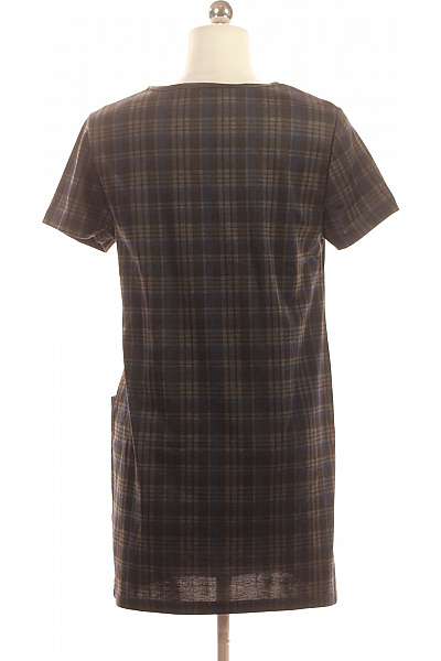 Dorothy Perkins Dámské šaty krátký rukáv kostkované tmavé s kapsami tunikové Velikost 38 | Dorothy Perkins | obrázek 3