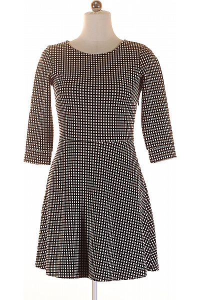 OBJECT  Šaty Pletené Černobílé Second Hand Vel. 38