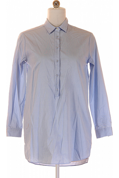 massimo dutti Dámská modrá košilová halenka dlouhý rukáv propínací límeček tuniková Velikost 36 | massimo dutti | obrázek 2