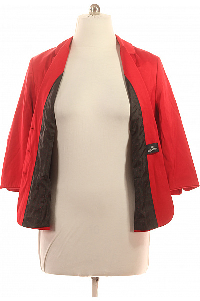 Mulberry Červený dámský blejzr vypasované elegantní s 3/4 rukávem business Vel. 48 | Mulberry | obrázek 4