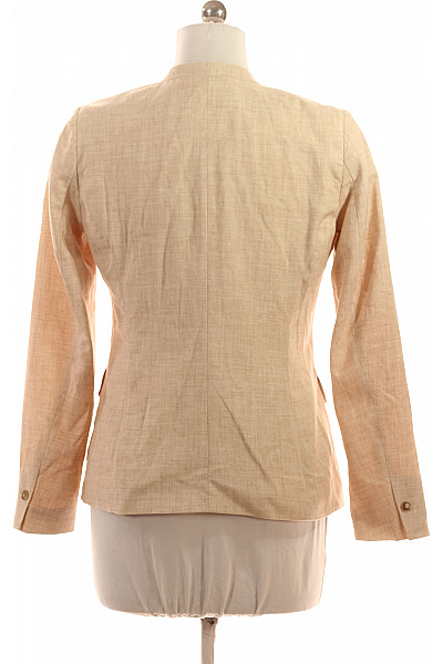 reserved béžový společenský blejzr s jedním knoflíkem elegantní polyesterové Velikost 40 | reserved | obrázek 3