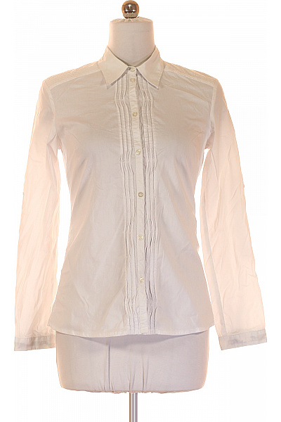 s.OLIVER Dámská bílá košile s dlouhým rukávem elegantní vypasovaná s plisováním Velikost 38 | s.OLIVER | obrázek 2