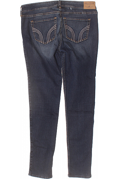 Hollister Dámské tmavě modré strečové skinny džíny seprané Vel. 28/29 | Hollister | obrázek 2