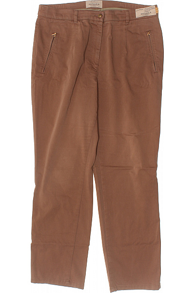 BRAX Dámské bavlněné hnědé volnočasové rovné kalhoty s kapsami Vel. 42 | BRAX | obrázek 2