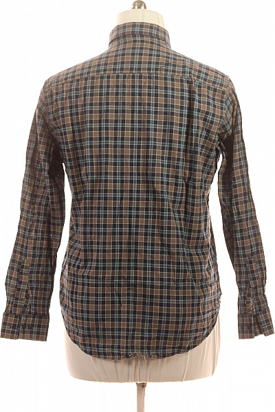 LAWRENCE GREY Pánská Hnědá Zelená Kostkovaná Ležérní Košile Dlouhý Rukáv Velikost XXL | LAWRENCE GREY | obrázek 3