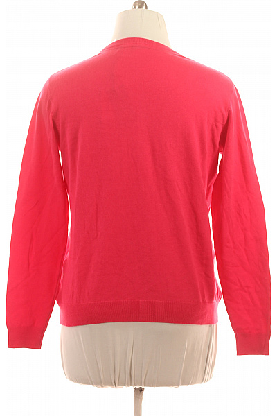 Polo Sylt Dámský bavlněný pulovr růžový basic lehký do véčka Vel. L | Polo Sylt | obrázek 2