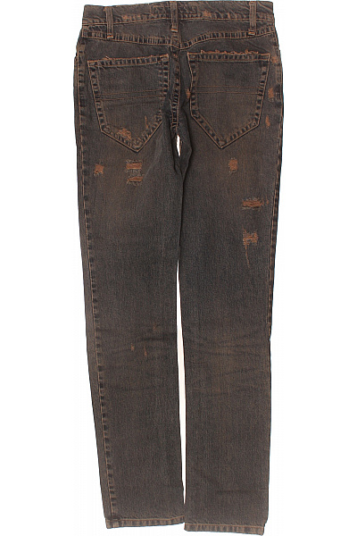 richmond Dámské bavlněné džíny hnědé vintage seprané rovné s dírami Velikost 27+ | richmond | obrázek 2