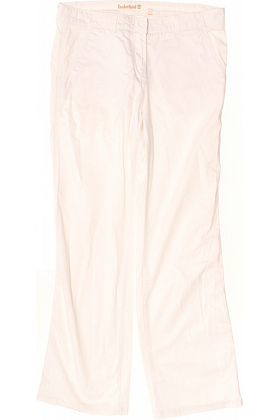 Timberland Dámské Bílé Plátěné Volnočasové Kalhoty široké Velikost 40