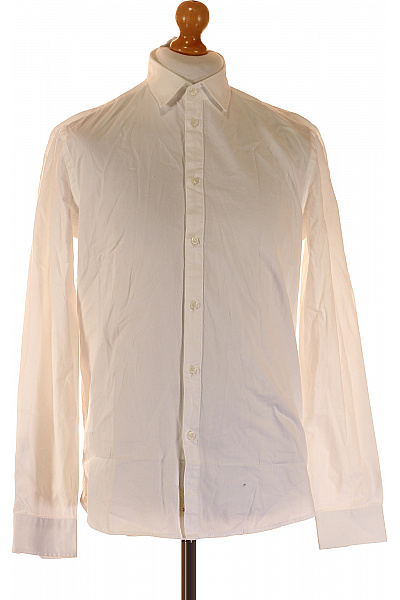 SISLEY Pánská Košile Jednobarevná Bílá Vel. 41/16 | SISLEY | obrázek 2