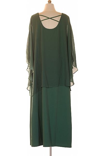 sheego Zelené šaty midi vrstvené šifonové elegantní společenské Velikost 54 | sheego | obrázek 2