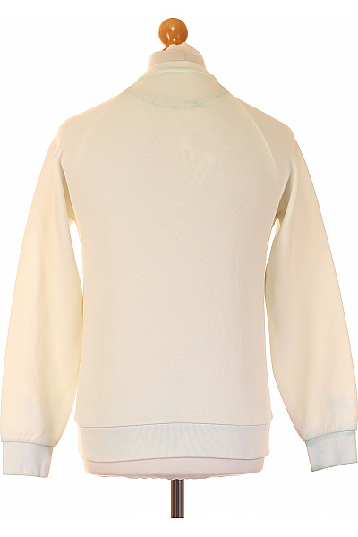 LACOSTE Bavlněná krémová jednobarevná mikina crewneck bez kapuce Vel. 34 | LACOSTE | obrázek 2