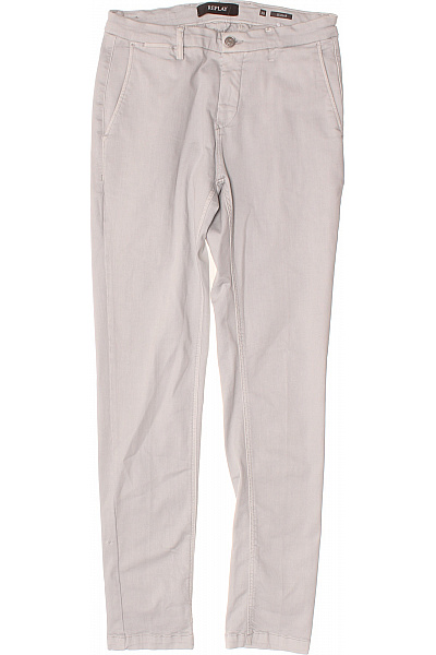 REPLAY Dámské bavlněné kalhoty volnočasové jarní šedé rovné Velikost 30/32 | REPLAY | obrázek 2