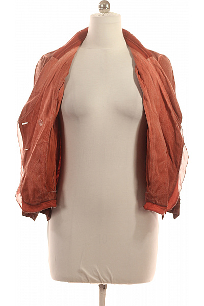 Biba Dámský oranžový strukturovaný vypasovaný blejzr ležérní vintage Vel. 38 | Biba | obrázek 4