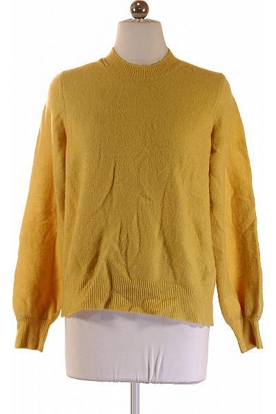 S.OLIVER Dámský žlutý Pletený Svetr S Dlouhým Rukávem A Stojáčkem Velikost 36