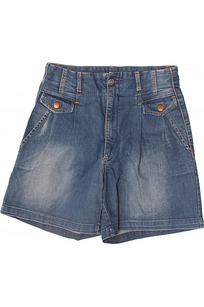 MANGO Dámské riflové kraťasy s vysokým pasem a kapsami retro Vel. 38 | MANGO | obrázek 2