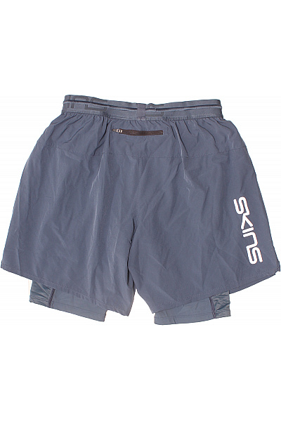 SKINS Dámské sportovní běžecké kraťasy 2v1 tmavě modré funkční rychleschnoucí Vel. L | SKINS | obrázek 3