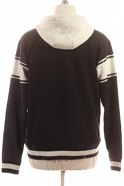 Pánská bavlněná mikina s kapucí přes hlavu pruhovaná streetwear Vel. 2XL | Unimoda | obrázek 3