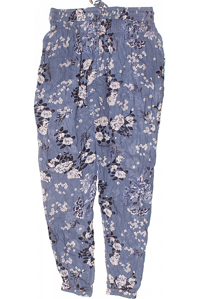 Kaffe Dámské volnočasové květované modré kalhoty s gumou v pase Vel. 34 | Kaffe | obrázek 2